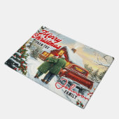 Welcome Christmas Doormat – Festive Holiday Welcom Fußmatte (Schrägansicht)
