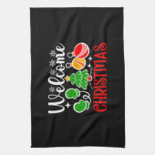 Welcome Christmas Tree And Ornaments-23758 Geschirrtuch (Vertikal)