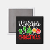 Welcome Christmas Tree And Ornaments-23758 Magnet (Vorderseite/Rückseite)