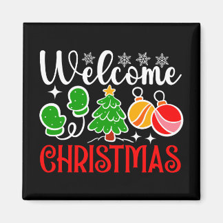 Welcome Christmas Tree And Ornaments-23758 Magnet