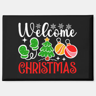 Welcome Christmas Tree And Ornaments-23758 Magnet