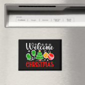 Welcome Christmas Tree And Ornaments-23758 Magnet (In Situ (Geschirrspüler))