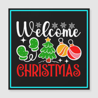 Welcome Christmas Tree And Ornaments-23758 Magnetkarte