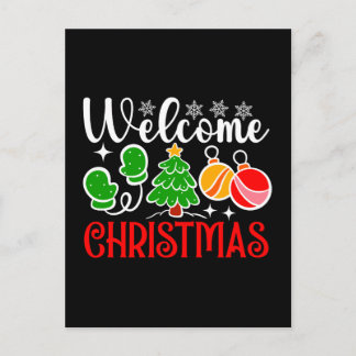 Welcome Christmas Tree And Ornaments-23758 Postkarte