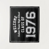 Welcome Class of 1976, Black Reunion Party Decor Wandteppich (Vorderseite)