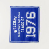 Welcome Class of 1976, Blue Reunion Party Decor Wandteppich (Vorderseite)