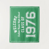 Welcome Class of 1976, Green Reunion Party Decor Wandteppich (Vorderseite)