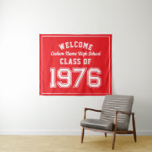Welcome Class of 1976, Red Reunion Party Decor Wandteppich (Beispiel (Horizontal))