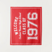 Welcome Class of 1976, Red Reunion Party Decor Wandteppich (Vorderseite)