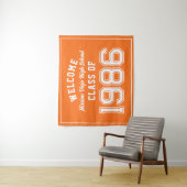 Welcome Class of 1986, Orange Reunion Party Decor Wandteppich (Beispiel)
