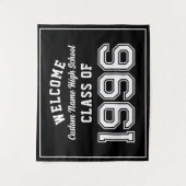 Welcome Class of 1996, Black Reunion Party Decor Wandteppich (Vorderseite)
