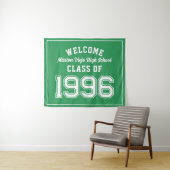 Welcome Class of 1996, Green Reunion Party Decor Wandteppich (Beispiel (Horizontal))