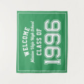 Welcome Class of 1996, Green Reunion Party Decor Wandteppich (Vorderseite)