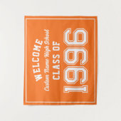 Welcome Class of 1996, Orange Reunion Party Decor Wandteppich (Vorderseite)