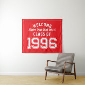 Welcome Class of 1996, Red Reunion Party Decor Tap Wandteppich (Beispiel (Horizontal))