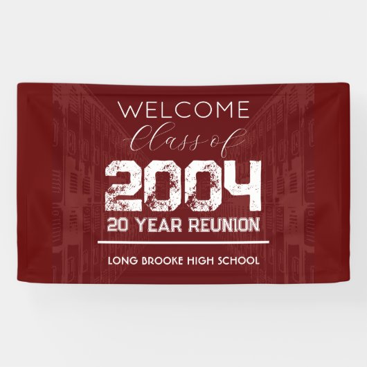 Welcome Class of 2004 20 Year High School Wiederse Banner (Horizontal)