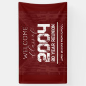 Welcome Class of 2004 20 Year High School Wiederse Banner (Vertikal)