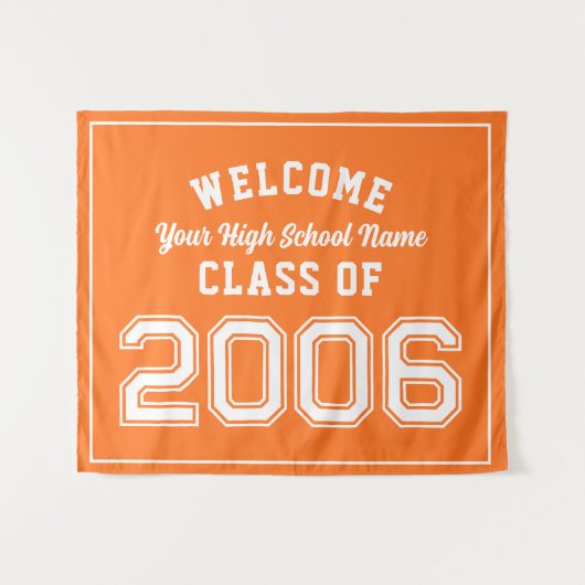 Welcome Class of 2006, 20 Year Reunion Decor Wandteppich (Vorderseite (Horizontal))