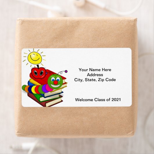 Welcome Class of 2021 Books Bookworm Labels (Insitu)