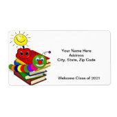 Welcome Class of 2021 Books Bookworm Labels (Vorne)
