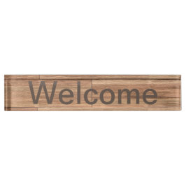 Welcome color wood art namensplakette
