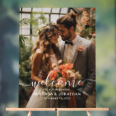 'Welcome' Custom Foto Wedding Acrylschild (Neutral)
