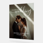 'Welcome' Custom Foto Wedding Foam Board Acrylschild (Winkel)