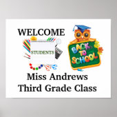 Welcome Custom-Klasse Poster (Vorne)