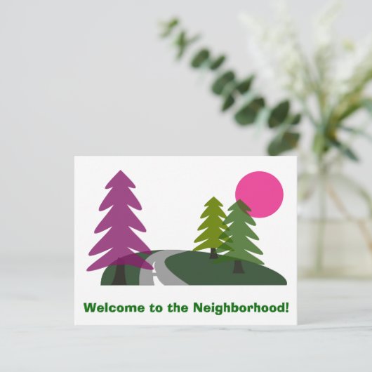 Welcome Custom Post Card Postkarte (Stehend Vorderseite)