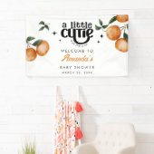 Welcome Cutie Orange Citrus Baby Shower Banner (Insitu)