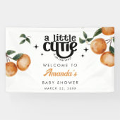 Welcome Cutie Orange Citrus Baby Shower Banner (Horizontal)