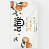 Welcome Cutie Orange Citrus Baby Shower Banner (Vertikal)
