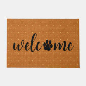 Welcome Dog Paw Pet Besitzer Zuhause Fußmatte (Vorderseite)