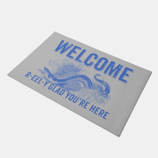 Welcome Eel Spaß Fußmatte (Schrägansicht)