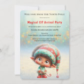Welcome Elf Party | North Pole Arrival Celebration Einladung (Vorderseite)