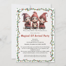 Welcome Elf Party | North Pole Arrival Celebration Einladung
