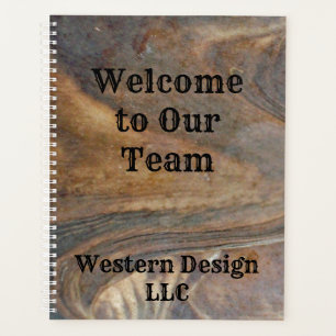 Welcome Employee Polished Woodgrain Beruflich Planer