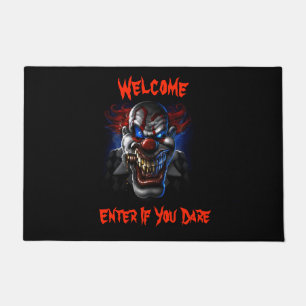 Welcome Evil Blue Mit Augen Clown Fußmatte