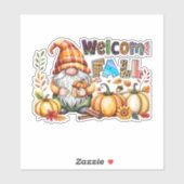 Welcome Fall Gnomes Classic T - Shirt.png Aufkleber (Blatt)