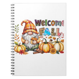 Welcome Fall Gnomes Classic T-Shirt.png Notizblock
