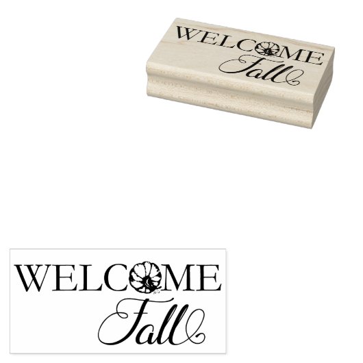 Welcome Fall Pumpkin Gummistempel (Stempel)