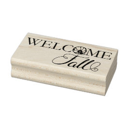 Welcome Fall Pumpkin Gummistempel