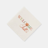 Welcome Fall Pumpkin Serviette (Ecke)