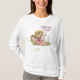 Welcome Fall Pumpkins Blume T-Shirt