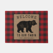 Welcome Family Cabin Rustic Bären Red Buffalo Kari Fußmatte (Vorderseite)