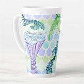 Welcome Family Mermaid Schwanz Fish Scale Beach Zu Milchtasse (Linke Ecke)