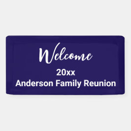 Welcome Family Wiedersehen Dark Blue White mit Nam Banner