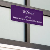 Welcome Family Wiedersehen Dunkelweiß Ihr Name Banner (Draußen Gebäude)
