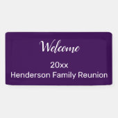 Welcome Family Wiedersehen Dunkelweiß Ihr Name Banner (Horizontal)
