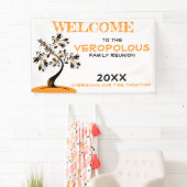 Welcome Family Wiedersehen Modern Orange Blumenbau Banner (Insitu)